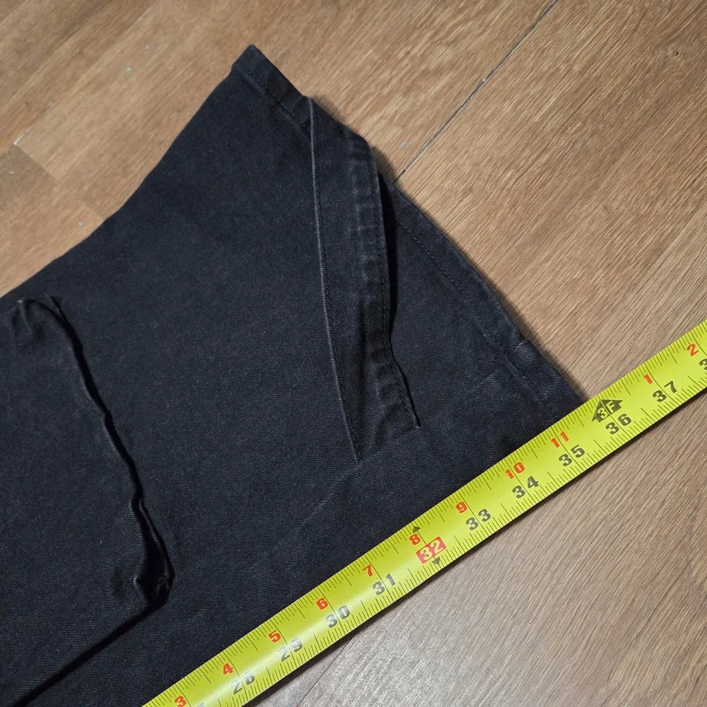 Rockstar Original Mens Baggy Fit Cargo Jeans Black Grunge Wide Leg RSM250 32